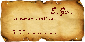 Silberer Zsóka névjegykártya